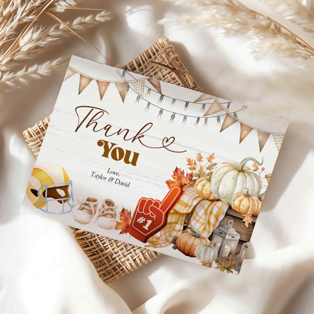 Tarjeta de agradecimiento para baby shower Touchdo (Subido por el creador)