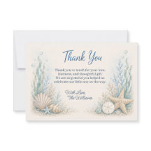 Tarjeta de agradecimiento para baby shower Under t