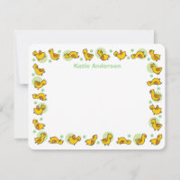 Tarjeta de agradecimiento para baby shower verde P