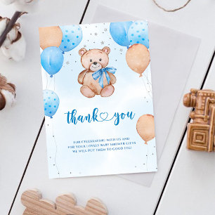 Tarjeta de agradecimiento para baby shower We can