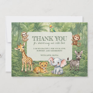 Tarjeta de agradecimiento para Baby Shower Wild On