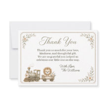 Tarjeta de agradecimiento para Baby Sprinkle Safar