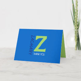 Tarjeta de agradecimiento para Bar Mitzvah de la C