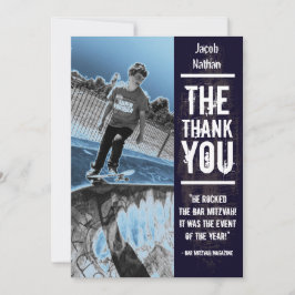 Tarjeta de agradecimiento para Bar Mitzvah de Rock