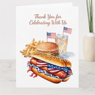 Tarjeta de agradecimiento para Barbacoa de Hotdog