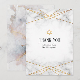 Tarjeta de agradecimiento para Bat Mitzvah de márm