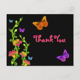 Tarjeta de agradecimiento para Bat Mitzvah Neon Br