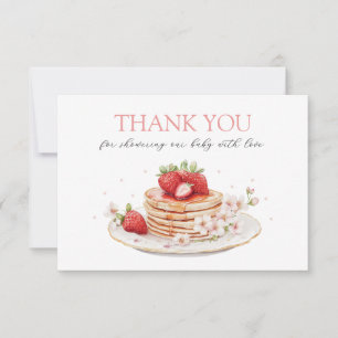 Tarjeta de agradecimiento para bebé brunch con fre