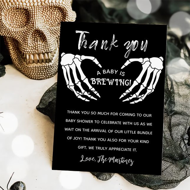 Tarjeta de agradecimiento para bebé de Halloween q (Subido por el creador)