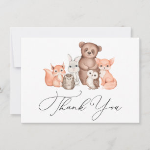 Tarjeta de agradecimiento para bebés de Woodland