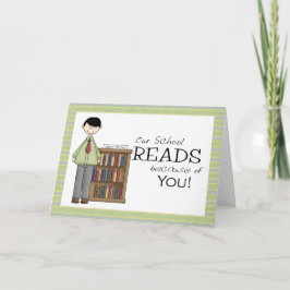 Tarjeta de agradecimiento para bibliotecario de es