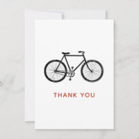 Tarjeta de agradecimiento para bicicletas, bicicle