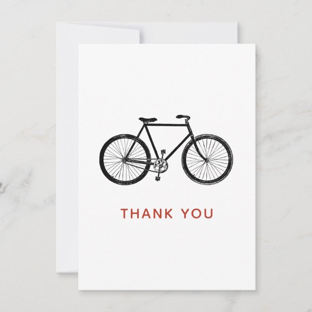 Tarjeta de agradecimiento para bicicletas, bicicle (Anverso)