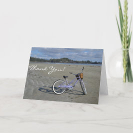 Tarjeta de agradecimiento para bicicletas en la pl