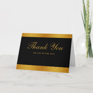 Tarjeta de agradecimiento para Black with Gold Bad