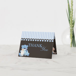 Tarjeta de agradecimiento para Blue Teddy Bear