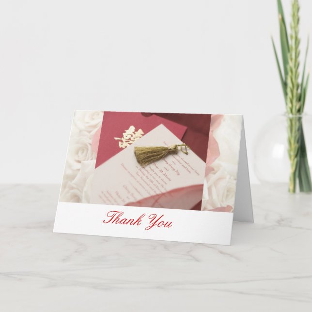 Tarjeta de agradecimiento para boda (Anverso)