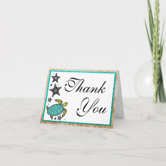 Tarjeta de agradecimiento para boda caprichosa en 