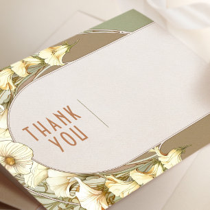 Tarjeta de agradecimiento para boda con inserto es