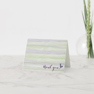 Tarjeta de agradecimiento para Boda de acuarela de