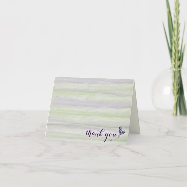 Tarjeta de agradecimiento para Boda de acuarela de (Anverso)