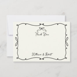 Tarjeta de agradecimiento para Boda de arcos dibuj