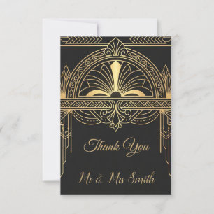 Tarjeta de agradecimiento para boda de flores silv