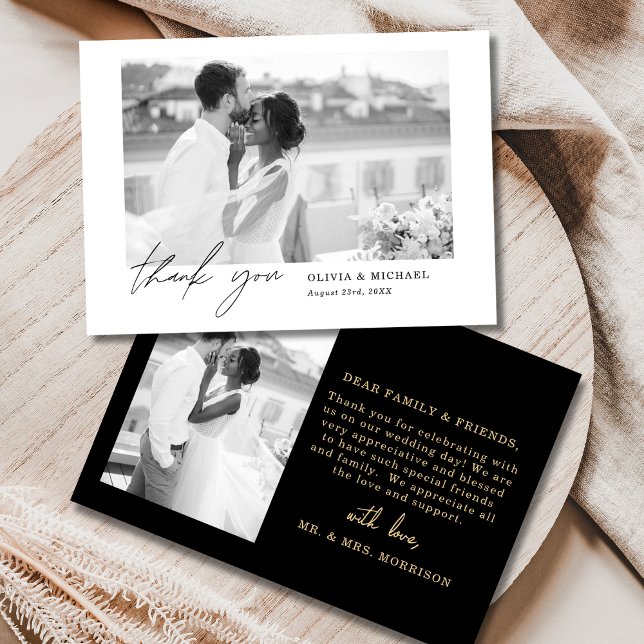 Tarjeta de agradecimiento para Boda de fotografías (Subido por el creador)