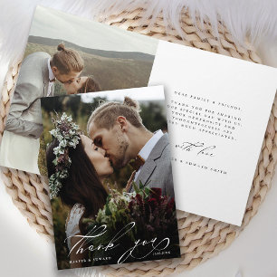 Tarjeta de agradecimiento para Boda de fotos con m
