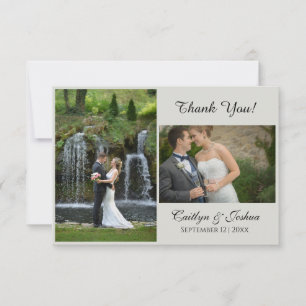 Tarjeta de agradecimiento para Boda de fotos Elega