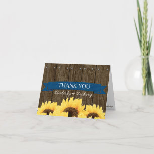 TARJETA DE AGRADECIMIENTO PARA BODA DE GIRASOLES R