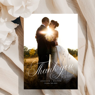 Tarjeta de agradecimiento para Boda de guiones bla