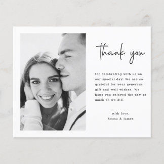Tarjeta de agradecimiento para Boda de guiones mod