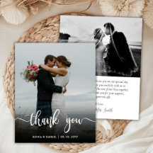 Tarjeta de agradecimiento para Boda de guiones mod