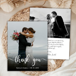 Tarjeta de agradecimiento para Boda de guiones mod