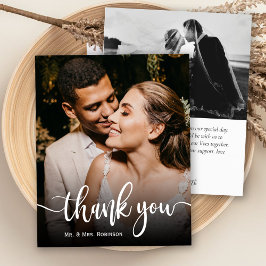 Tarjeta de agradecimiento para Boda de guiones mod