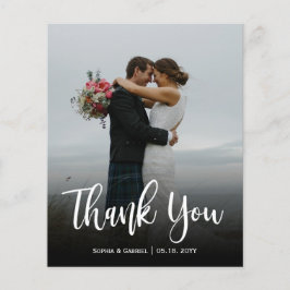 Tarjeta de agradecimiento para Boda de guiones mod