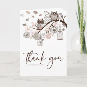 Tarjeta de agradecimiento para boda de invierno co