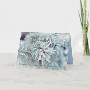 Tarjeta de agradecimiento para boda de invierno má