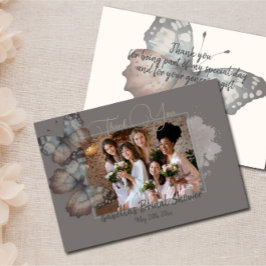 Tarjeta de agradecimiento para boda de mariposa he