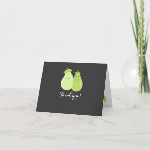 Tarjeta de agradecimiento para boda de Pareja Perf