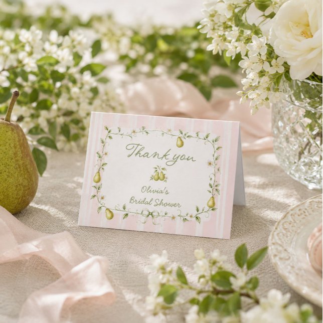 Tarjeta de agradecimiento para boda de Perfect Pea (Subido por el creador)