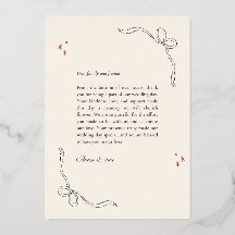 Tarjeta de agradecimiento para boda elegante – Esq