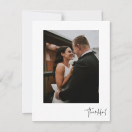 Tarjeta de agradecimiento para Boda elegante y ele