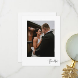 Tarjeta de agradecimiento para Boda elegante y ele