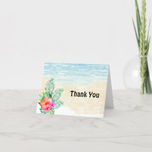 Tarjeta de agradecimiento para boda en destino