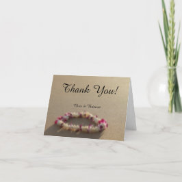 Tarjeta de agradecimiento para boda en la playa co