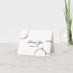 Tarjeta de agradecimiento para boda en viñedo de B