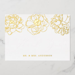 Tarjeta de agradecimiento para Boda floral blanco