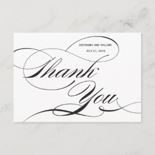 Tarjeta de agradecimiento para Boda Flourier blanc